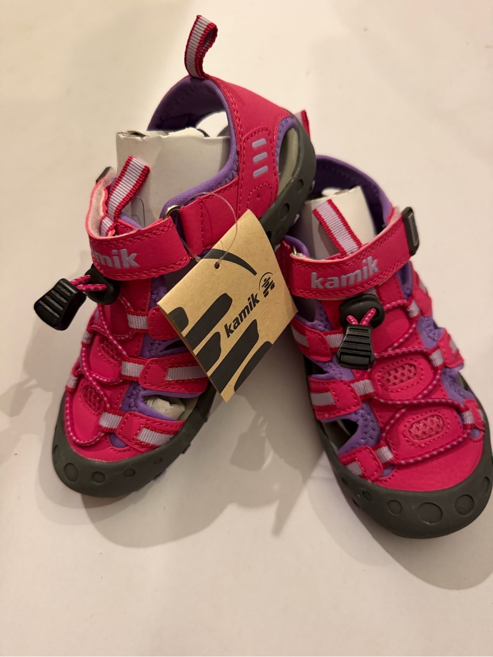 Kamik Kids Pink Purple Closed-Toe Outdoor Sandals